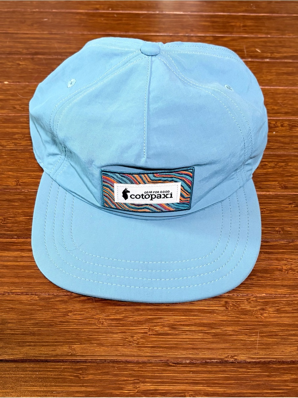Cotopaxi Blue Making Waves Heritage Tech Rope Hat Adjustable cap Logo hiking run